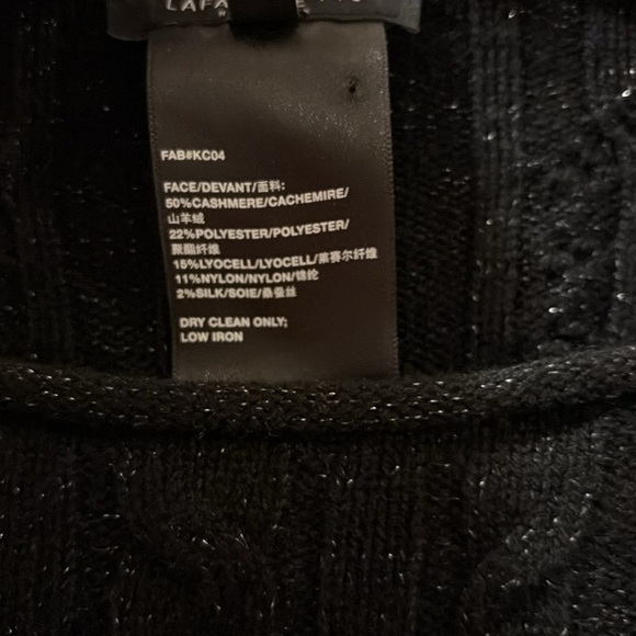 Lafayette 148 Black Knit Sweater - new w/o tag - size XL - cashmere blend - Picture 3 of 6